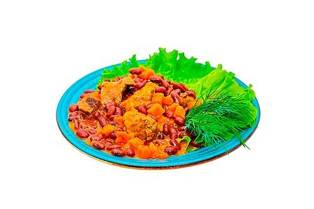 Томленая говядина с фасолью