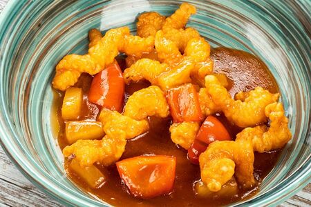 Креветки в ананасовом соусе