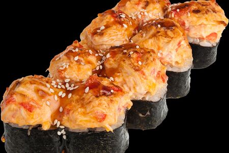 Запеченный угорь с лососем