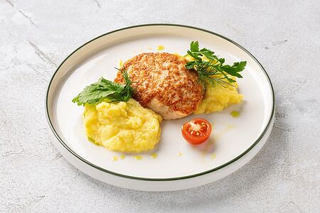Куриная котлета с картофельным пюре