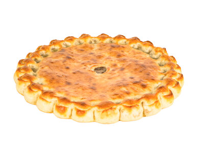 Пирог с картофелем, мясом и грибами