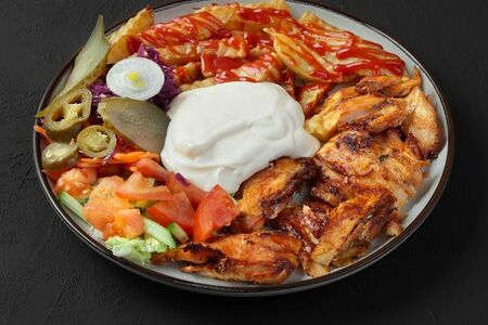 Шаверма на тарелке Хот Плейт