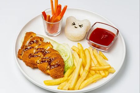 Детский набор с курочкой и овощами