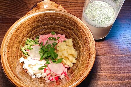 Окрошка с колбасой ГОСТ