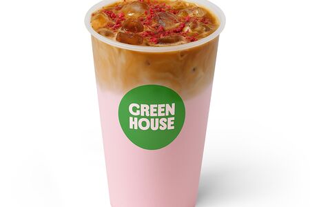 Малина-кокос айс латте