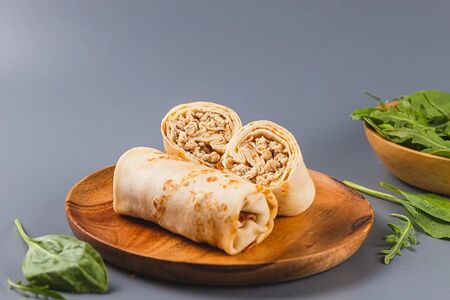 Два блина с куриным фаршем