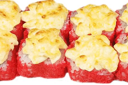 Запеченный краб с копченым лососем