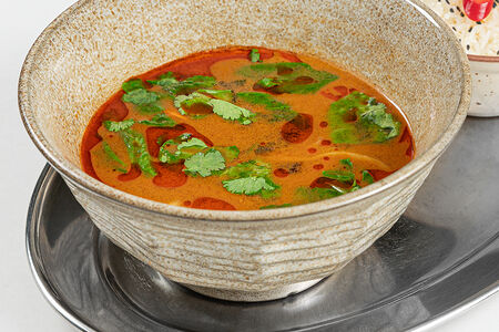 Тайский суп с морепродуктами и рисом