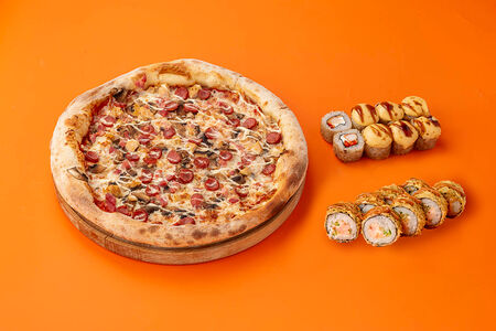 Комбо 2 ролла и пицца