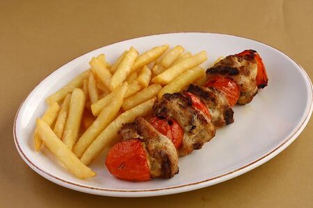 Куриный шашлычок с овощами