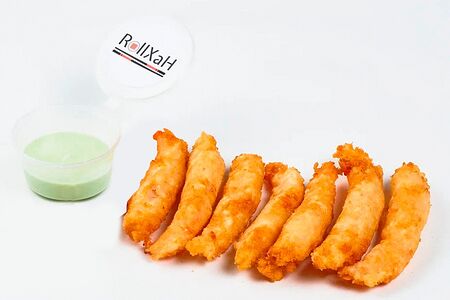 Темпурные креветки с соусом васаби