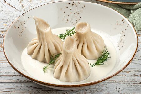 Хинкали со свининой и телятиной