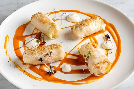 Мини-голубцы с лангустинами