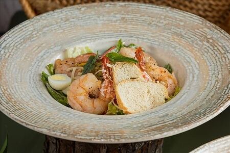 Салат Цезарь с Креветками