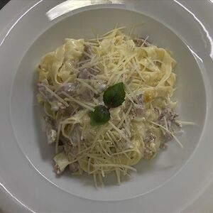 Феттучини с мясом утки