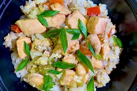 Тяхан с лососем