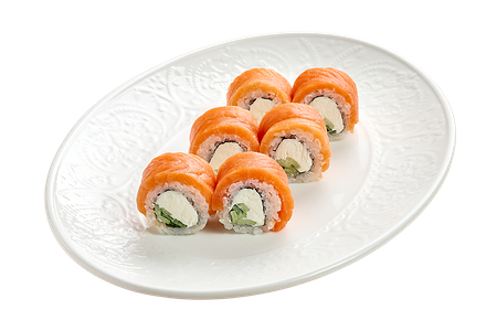 Ролл Филадельфия с нежным лососем