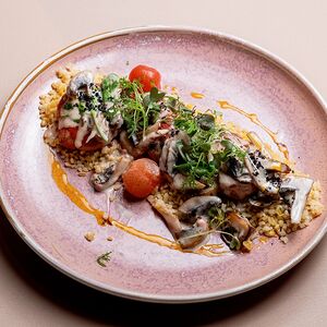 Медальоны из свинины с булгуром