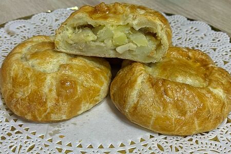 Пирог с грибами и картофелем