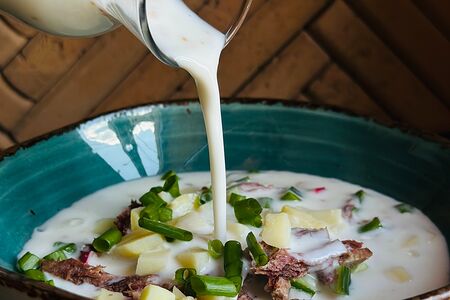 Окрошка на мацони 