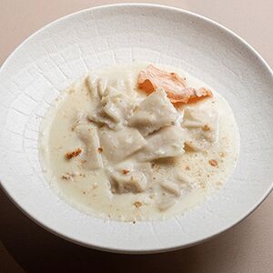 Сырный суп с пельмешками