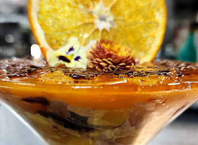 Тыквенный курд с манго и сухофруктами