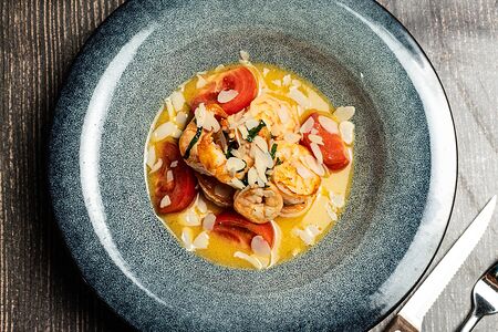 Креветки в сливочном соусе