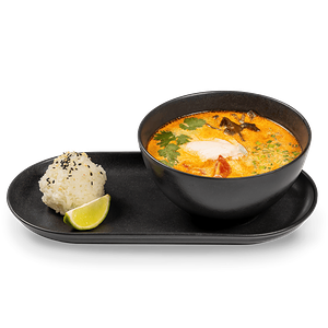 Суп Том ям кай с курицей и шиитаке