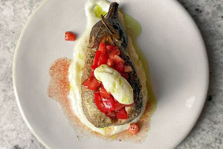 Баклажаны с муссом из пармезана