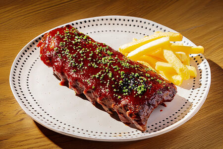 Свиные Рёбра в кимчи с картофелем фри