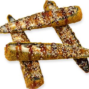 Стрипс max ролл с жареным лососем 