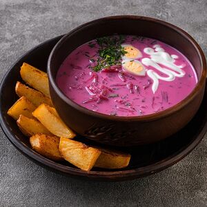 Холодник с картофельными дольками