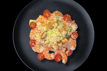 Салат Цезарь с креветкой