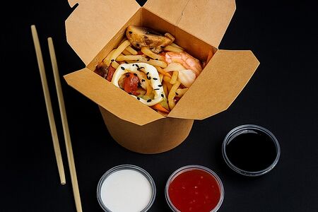 Да! Ёж! Вок! (с морепродуктами)