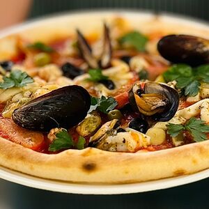 Пицца с морепродуктами