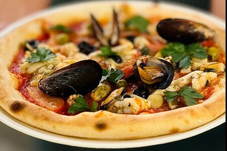 Пицца с морепродуктами