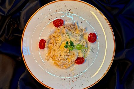 Фетучини с креветками