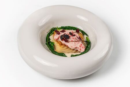 Мурманская треска под икорным соусом