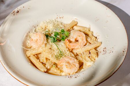 Казаречче с креветками 