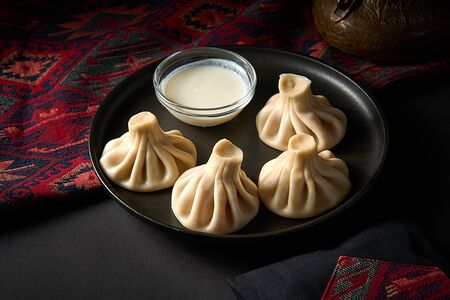 Хинкали отварные с бараниной