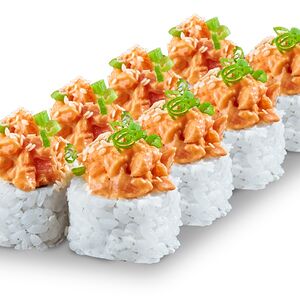 Ролл Вулкан с лососем