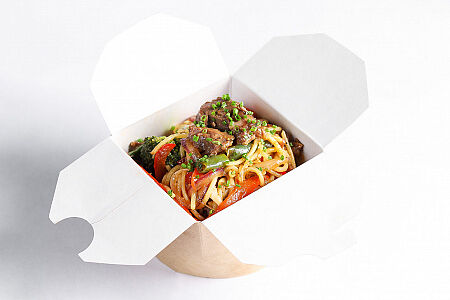 Лапша с говядиной в соусе черный перец