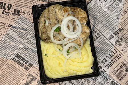 Обед Пюре с сочными котлетками, как у бабушки