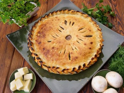 Осетинские пироги с мясом и грибами