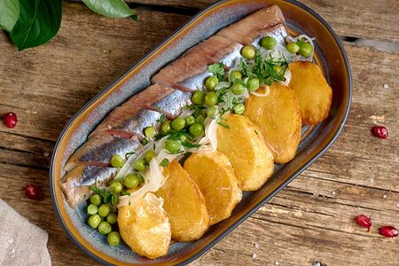 Закуска из сельди с картофелем