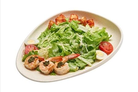 Салат Цезарь с креветкой