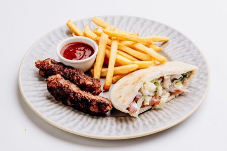 Осбан с цыпленком в пите