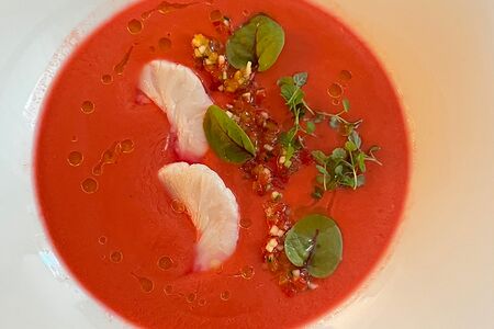 Гаспачо с креветкой
