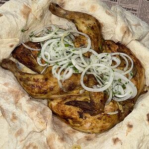 Курица на мангале, завернутая в лаваше