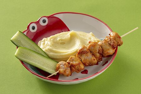 Куриный шашлычок с картофельным пюре